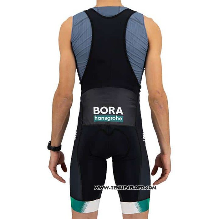 2021 Maillot Cyclisme Bora-Hansgrone Blanc Vert Manches Courtes et Cuissard